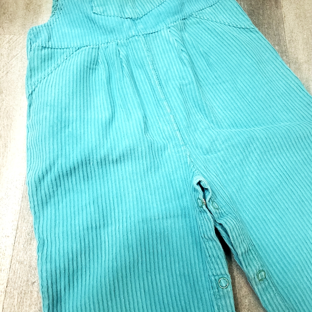 Vintage Teal Baby Overalls - Picture 2 of 2